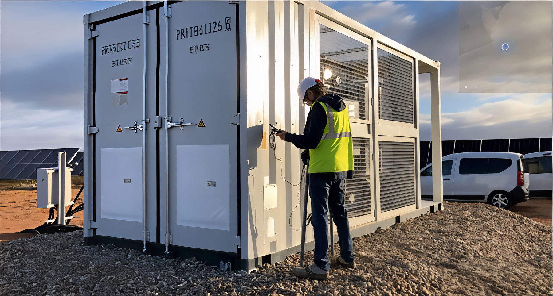 Técnicos realizando ensayos de cables eléctricos